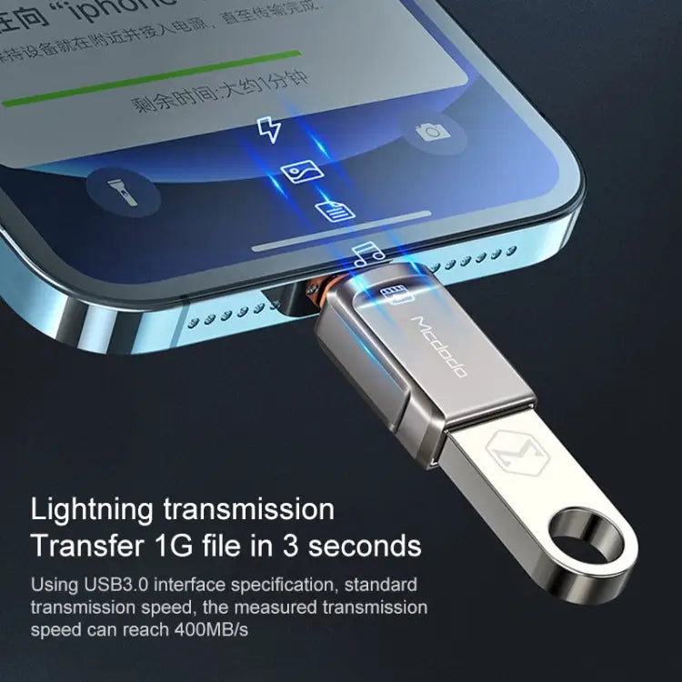MCDODO USB 3.0 Female to 8 Pin Male OTG Converter USB Flash Disk 8 Pin - 8 Pin