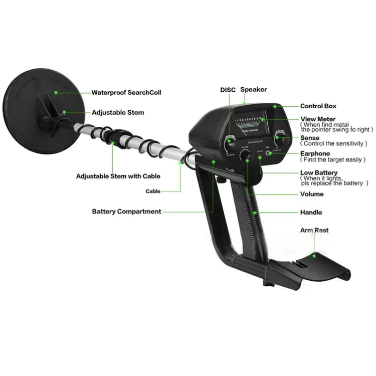 MD4030 Underground Metal Detector Measuring Range: 1-30cm MD4030 Black - MD4030 Black