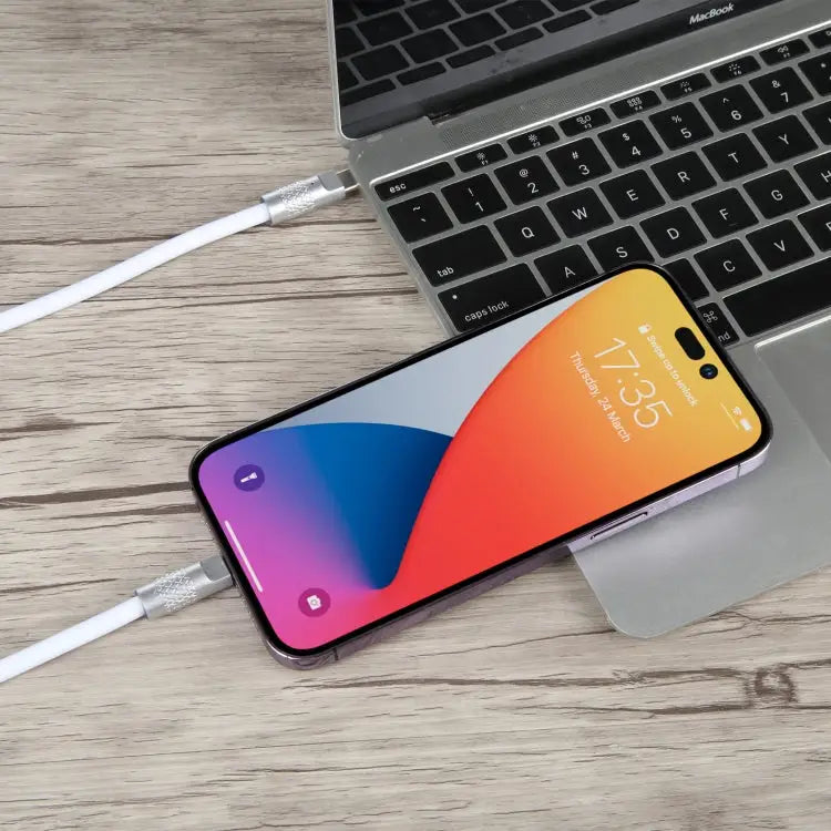 Mech Series 120W USB-C / Type-C to 8 Pin Metal Plug Silicone Fast Charging Data Cable Length: 1.2m 8 Pin 1.2m Type-C
