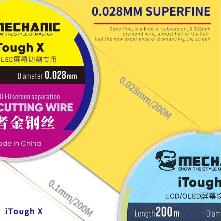 MECHANIC iTough X 200M 0.08MM LCD OLED Screen Cutting Wire MECHANIC 0.08MM 200M - MECHANIC 0.08MM 200M