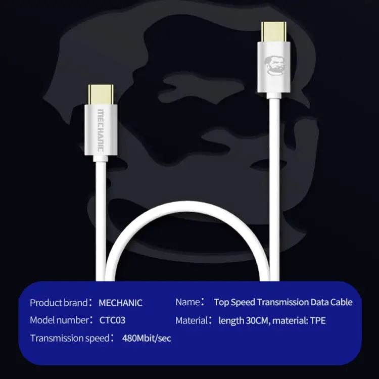 MECHANIC Lightning Top Speed Transmission Data Cable USB Lightning Cable For Type-C to Type-C For Type-C to Type-C