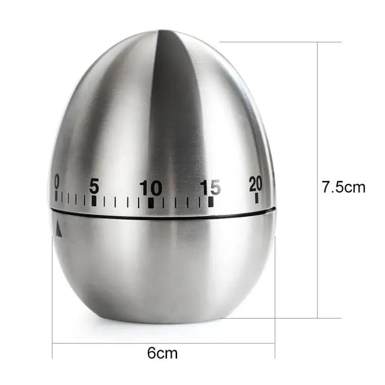 Mechanical Egg Kitchen Cooking Timer Alarm 60 Minutes Stainless Steel Kitchen Tools Mechanical Egg Timer - Mechanical