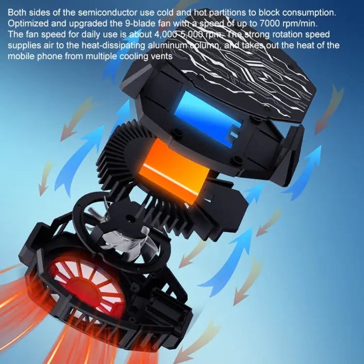 MEMO Semiconductor Cooling Mobile Phone Radiator with Colorful Lights DL05 DL06