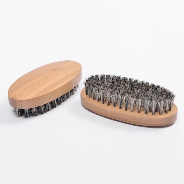 Men Beard Care Brush Hardwood Handle Wild Boar Bristle Comb Boar Bristle Comb - Boar Bristle Comb