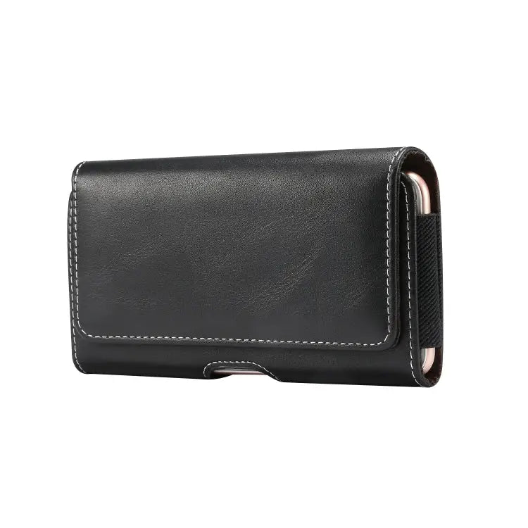 Men Lambskin Texture Multi-functional Universal Mobile Phone Waist Pack Leather Case for 5.5 Inch or Below Smartphones