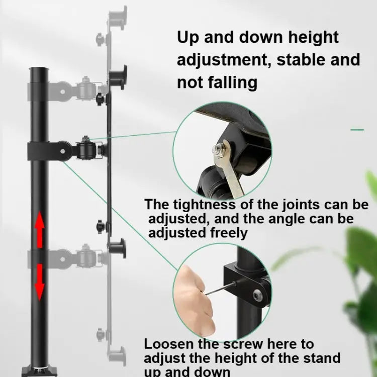 Metal Bedside Desktop Clip Lazy Tablet Phone Holder Height 50cm - Height 50cm