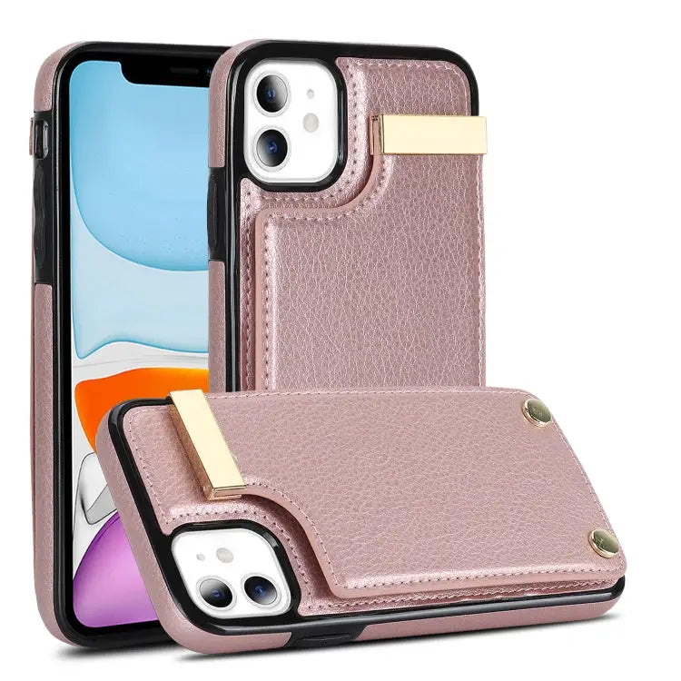 Metal Buckle Card Slots Phone Case For iPhone 11 For iPhone 11 Pro For iPhone XS Max For iPhone 8 Plus / 7 Plus