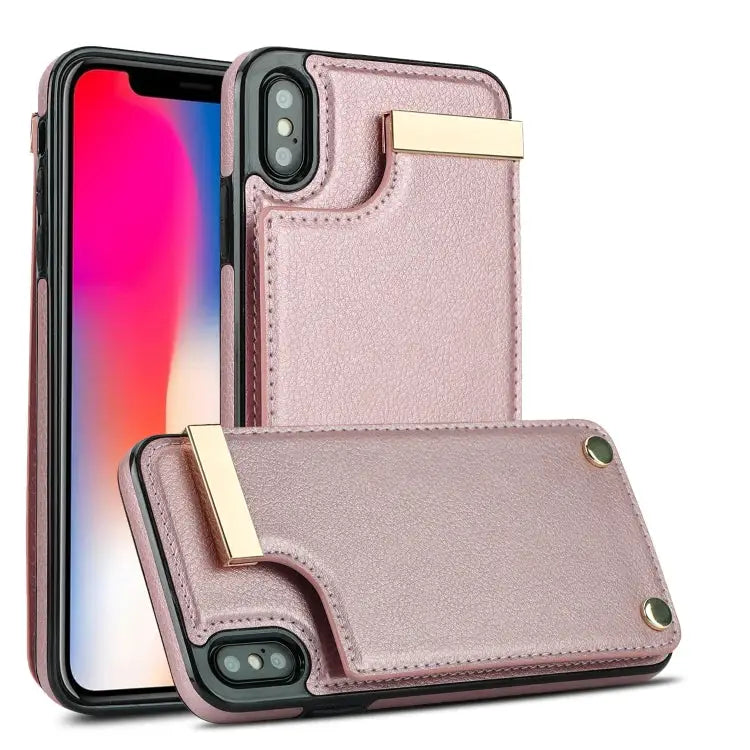 Metal Buckle Card Slots Phone Case For iPhone 11 For iPhone 11 Pro For iPhone XS Max For iPhone 8 Plus / 7 Plus