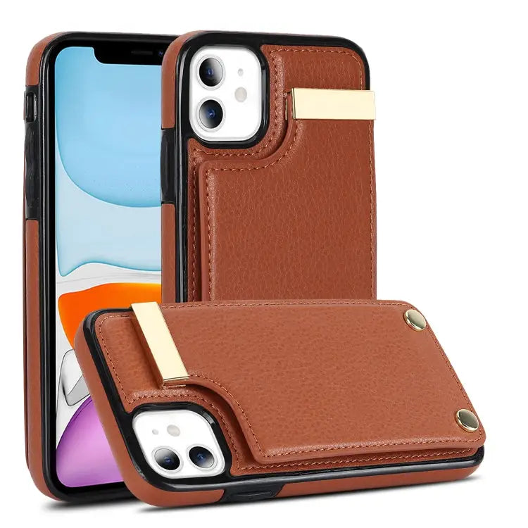 Metal Buckle Card Slots Phone Case For iPhone 11 For iPhone 11 Pro For iPhone XS Max For iPhone 8 Plus / 7 Plus