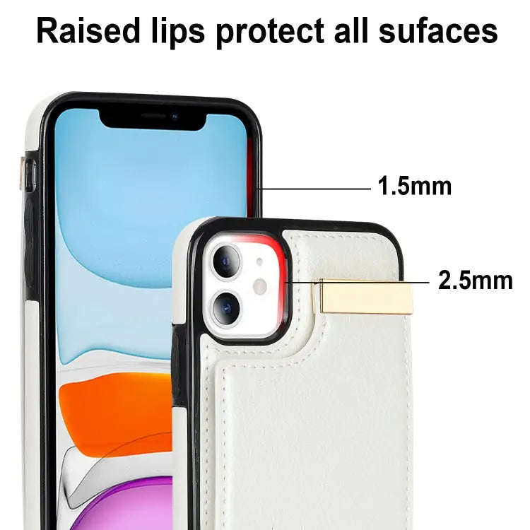 Metal Buckle Card Slots Phone Case For iPhone 11 For iPhone 11 Pro For iPhone XS Max For iPhone 8 Plus / 7 Plus