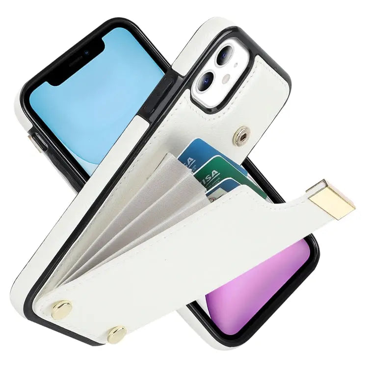 Metal Buckle Card Slots Phone Case For iPhone 11 For iPhone 11 Pro For iPhone XS Max For iPhone 8 Plus / 7 Plus