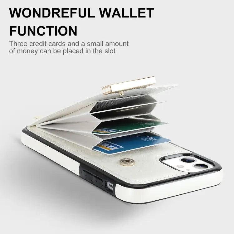Metal Buckle Card Slots Phone Case For iPhone 11 For iPhone 11 Pro For iPhone XS Max For iPhone 8 Plus / 7 Plus