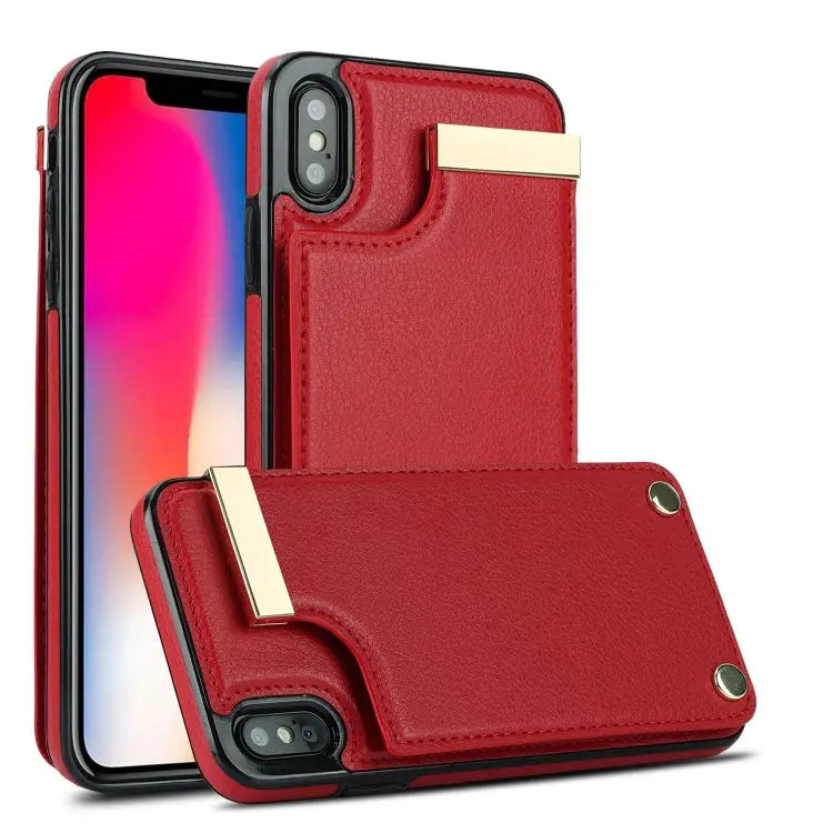 Metal Buckle Card Slots Phone Case For iPhone 11 For iPhone 11 Pro For iPhone XS Max For iPhone 8 Plus / 7 Plus