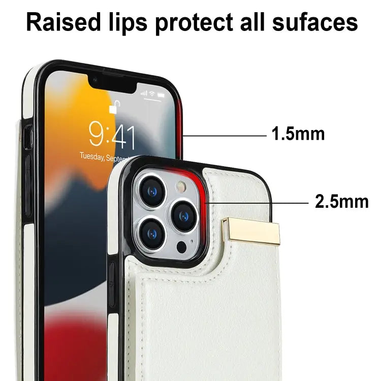 Metal Buckle Card Slots Phone Case For iPhone 13 Pro For iPhone 12 / 12 Pro For iPhone 12 Pro Max For iPhone 11 Pro Max