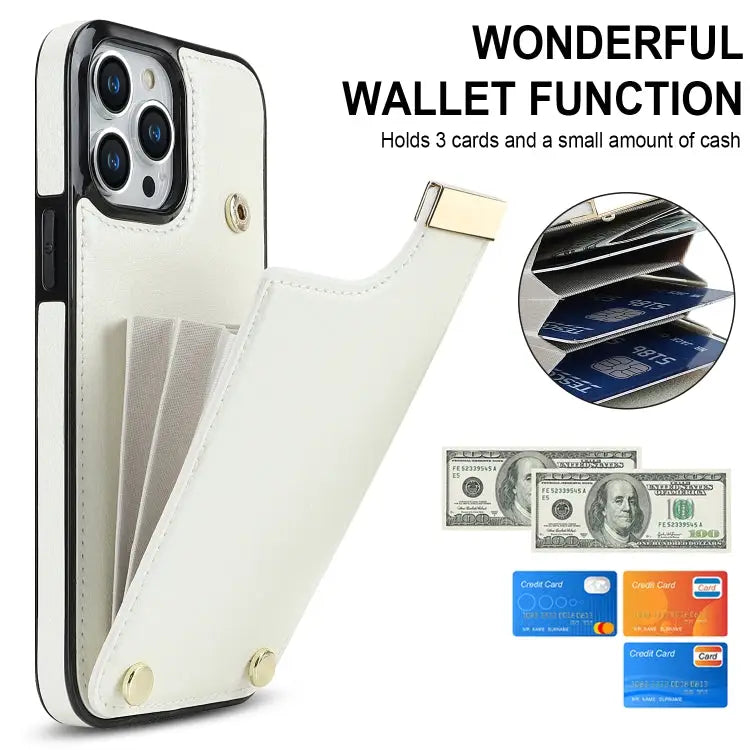 Metal Buckle Card Slots Phone Case For iPhone 13 Pro For iPhone 12 / 12 Pro For iPhone 12 Pro Max For iPhone 11 Pro Max