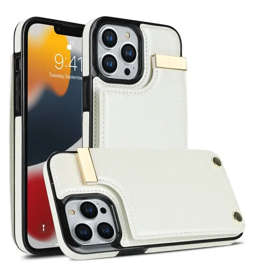 Metal Buckle Card Slots Phone Case For iPhone 13 Pro For iPhone 12 / 12 Pro For iPhone 12 Pro Max For iPhone 11 Pro Max