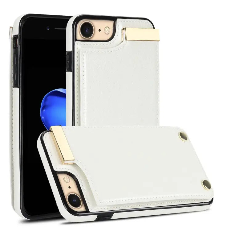 Metal Buckle Card Slots Phone Case For iPhone 14 Pro For iPhone 14 Pro Max For iPhone SE 2022 / 2020 / 8 / 7 For iPhone
