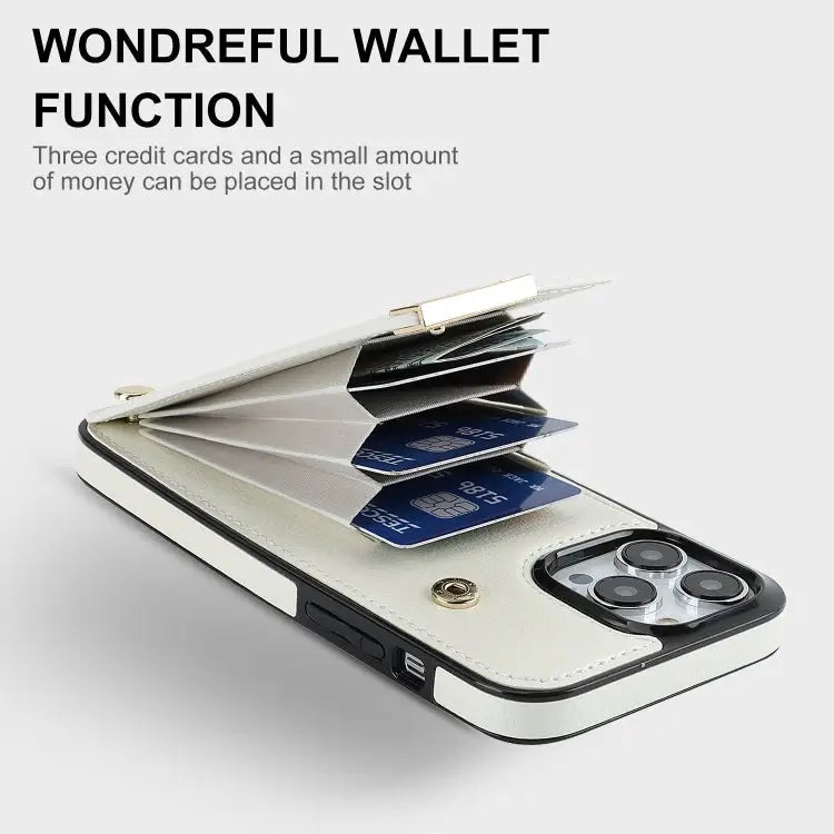 Metal Buckle Card Slots Phone Case For iPhone 14 Pro For iPhone 14 Pro Max For iPhone SE 2022 / 2020 / 8 / 7 For iPhone