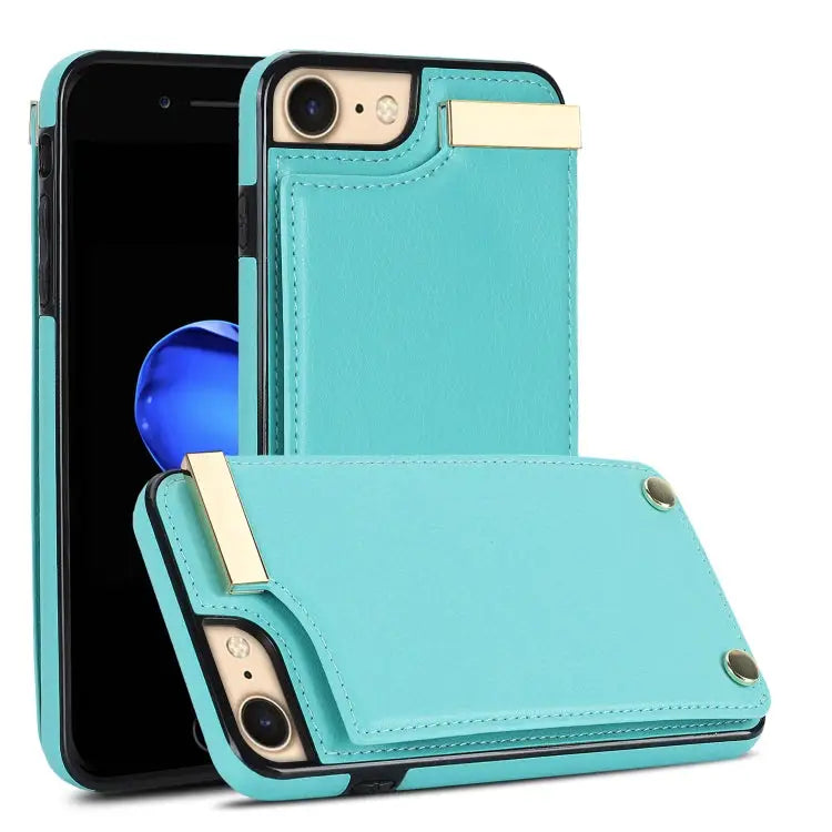 Metal Buckle Card Slots Phone Case For iPhone 14 Pro For iPhone 14 Pro Max For iPhone SE 2022 / 2020 / 8 / 7 For iPhone