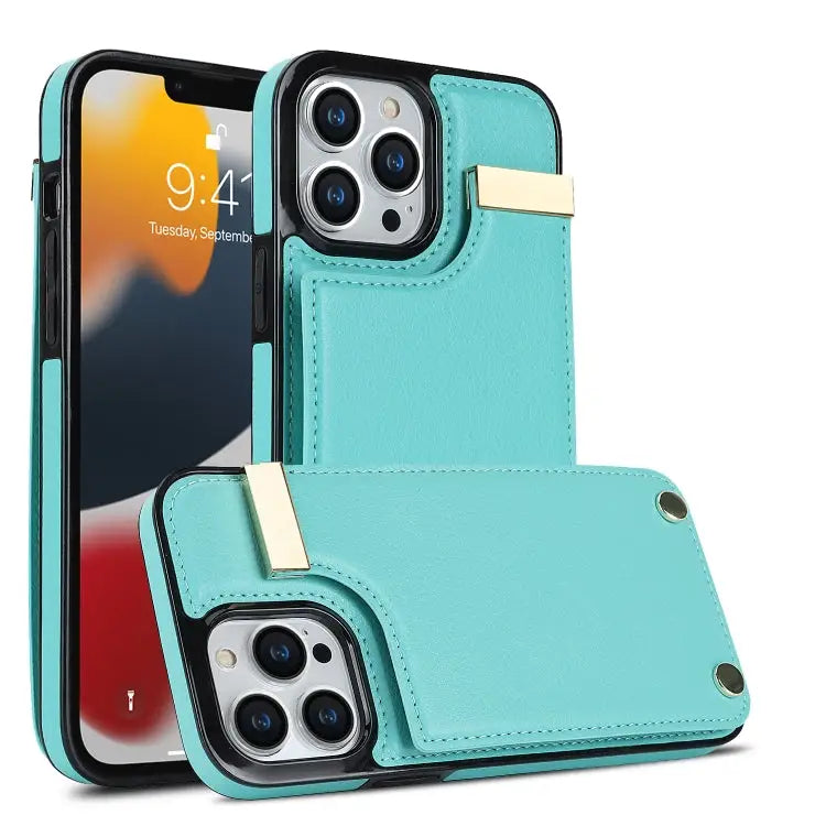 Metal Buckle Card Slots Phone Case For iPhone 14 Pro For iPhone 14 Pro Max For iPhone SE 2022 / 2020 / 8 / 7 For iPhone