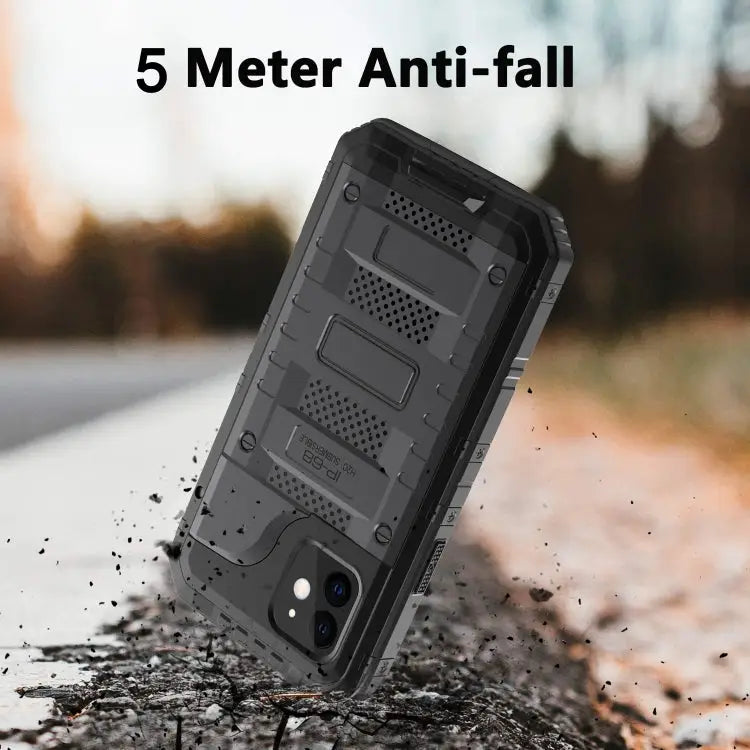 Metal + Silicone Phone Case with Screen Protector For iPhone 12 For iPhone 12 Pro For iPhone 12 Pro Max For iPhone SE