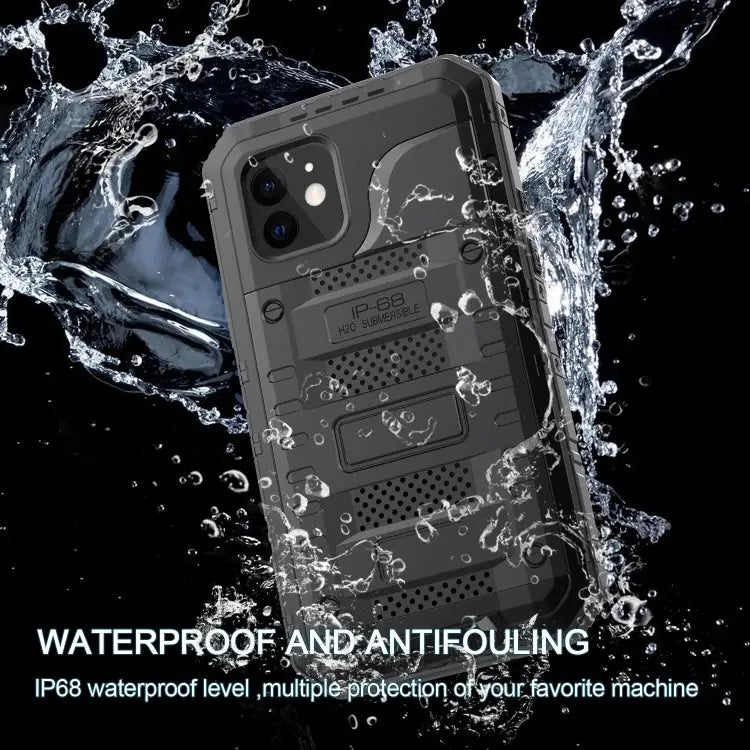 Metal + Silicone Phone Case with Screen Protector For iPhone 12 For iPhone 12 Pro For iPhone 12 Pro Max For iPhone SE