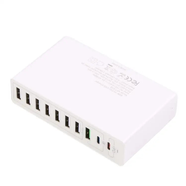 MFT-03Q 10 in 1 65W QC3.0 USB Smart Fast Charger EU Plug - EU Plug / White