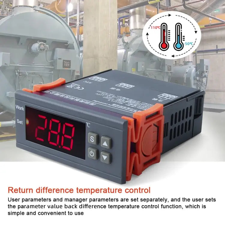MH-1210W Digital LCD Temperature Controller Thermocouple Thermostat Regulator with Sensor Termometer Temperature Range: