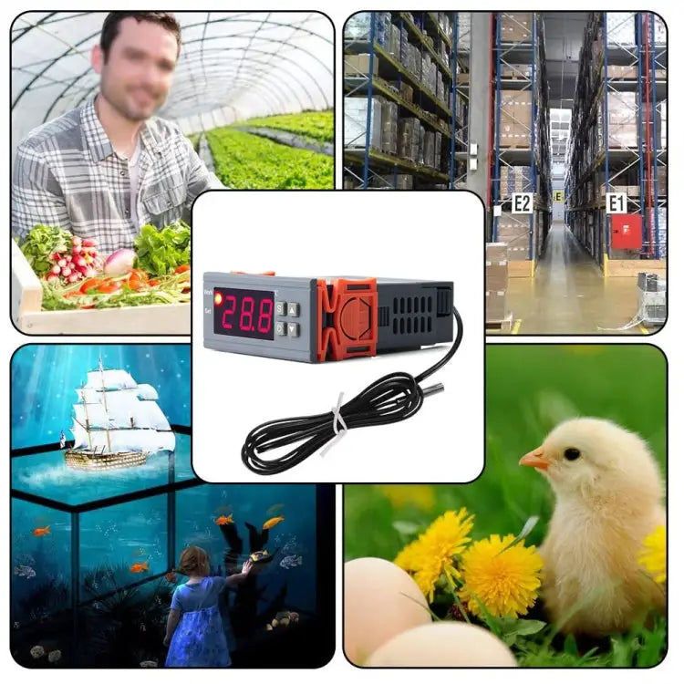 MH-1210W Digital LCD Temperature Controller Thermocouple Thermostat Regulator with Sensor Termometer Temperature Range: