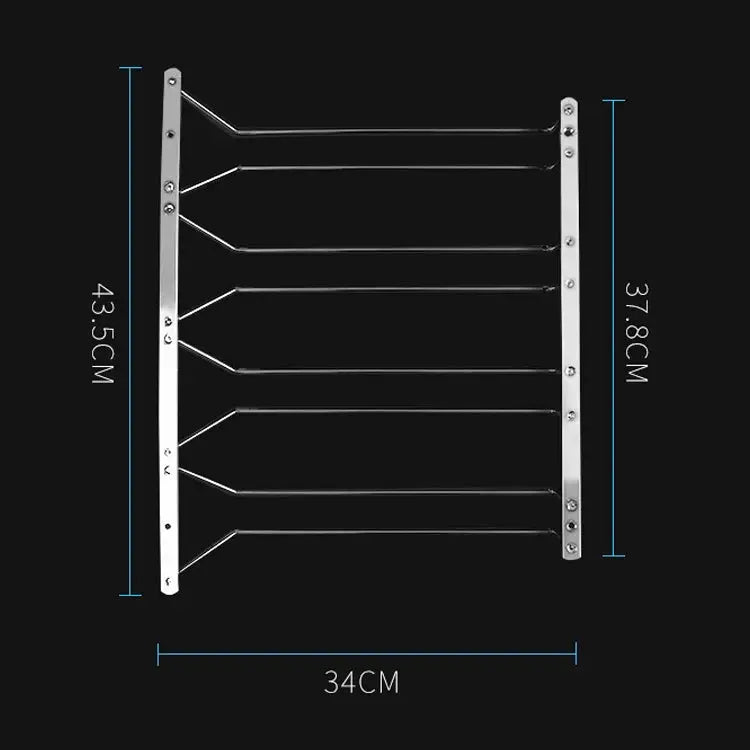 MICLAN Four Rows Stainless Steel Hanging Wine Glass Holder Size: 34*38*43cm Size: 34*38*43cm - Size: 34*38*43cm