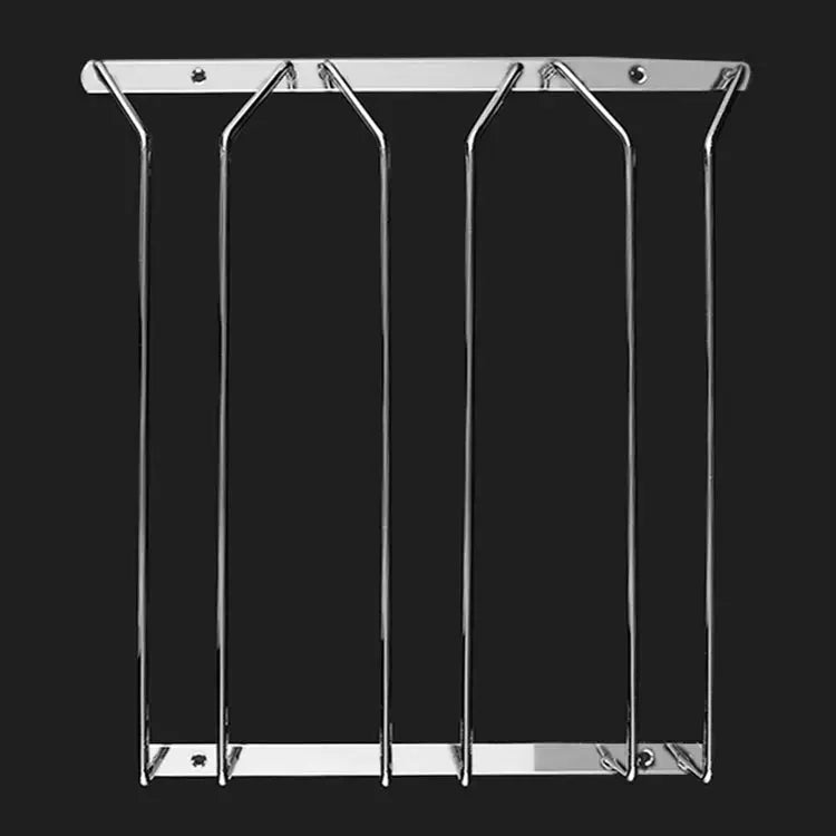 MICLAN Three Rows Stainless Steel Hanging Wine Glass Holder Size: 34*32*27cm - Size: 34*32*27cm