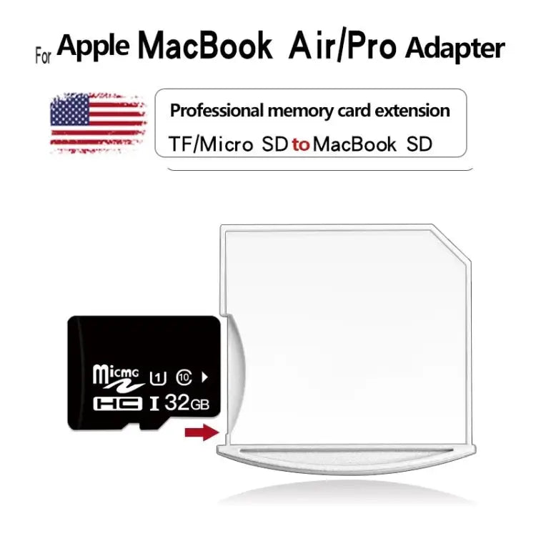 Micro SD / TF Card to SD Adapter for MacBook Air / Pro Support up to 512GB 512GB - 512GB