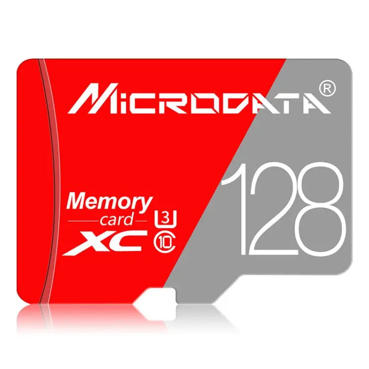 MICRODATA 128GB Class10 Red and Grey TF(Micro SD) Memory Card - 128GB