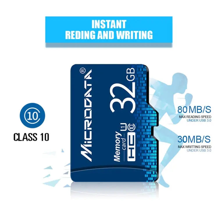 MICRODATA 16GB U1 Blue TF(Micro SD) Memory Card - 16GB