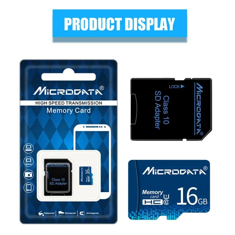 MICRODATA 16GB U1 Blue TF(Micro SD) Memory Card - 16GB