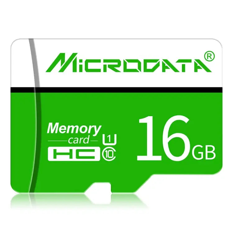 MICRODATA 16GB U1 Green and White TF(Micro SD) Memory Card 16GB - 16GB