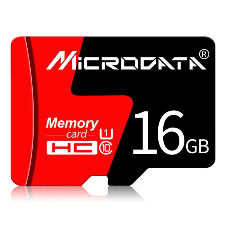 MICRODATA 16GB U1 Red and Black TF(Micro SD) Memory Card 16GB - 16GB