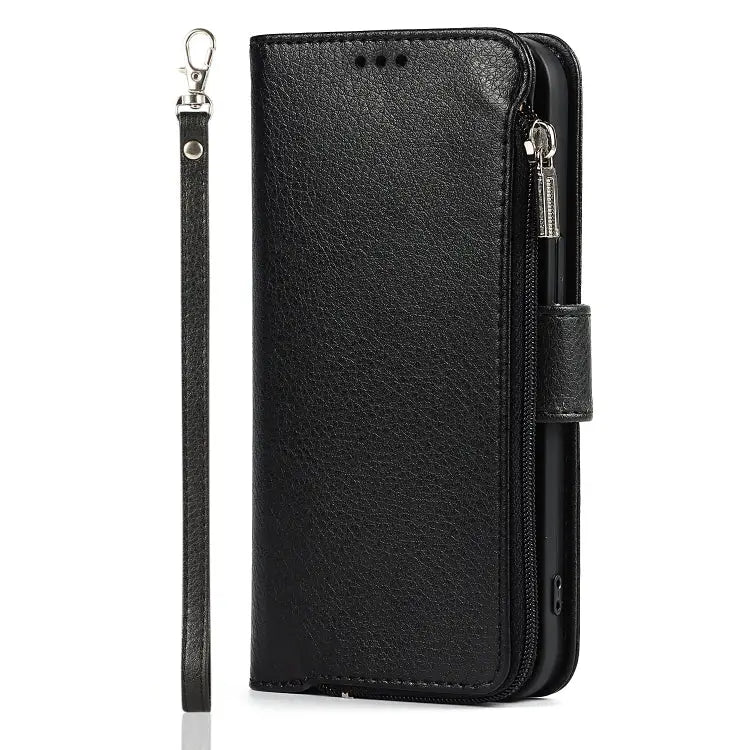 Microfiber Zipper Horizontal Flip Leather Case with Holder & Card Slots & Wallet For iPhone 13 mini For iPhone 13