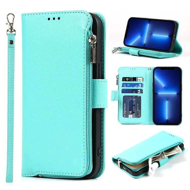 Microfiber Zipper Horizontal Flip Leather Case with Holder & Card Slots & Wallet For iPhone 13 mini For iPhone 13