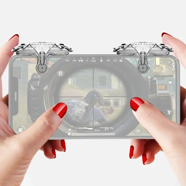 Mini Eating Chicken Mobile Phone Trigger Shooting Controller Handle Auxiliary Button - Transparent