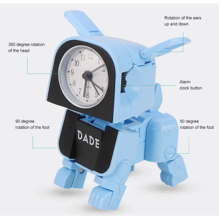 Mini Manual Child Deformation Alarm Clock Robot Toy