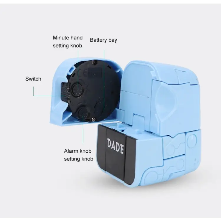 Mini Manual Child Deformation Alarm Clock Robot Toy