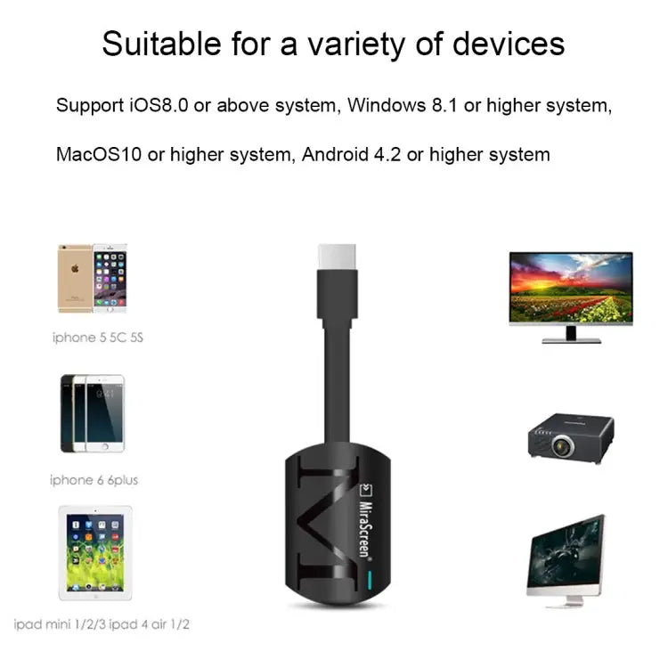 MiraScreen G4 Wireless HDMI Dongle HD 1080P TV Stick WiFi Media Player Miracast G4 - G4