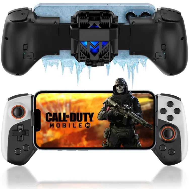 Mobile Phone Gaming Controller with Cooler & 2 Back Button Macro Programmable JK02 Black - JK02 Black - Apple
