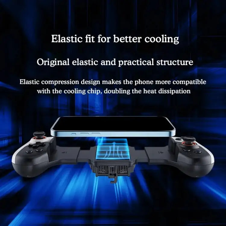 Mobile Phone Gaming Controller with Cooler & 2 Back Button Macro Programmable JK02 Black - JK02 Black - Apple