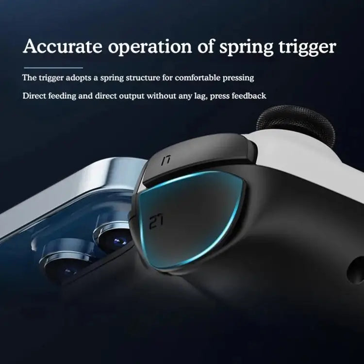 Mobile Phone Gaming Controller with Cooler & 2 Back Button Macro Programmable JK02 Black - JK02 Black - Apple