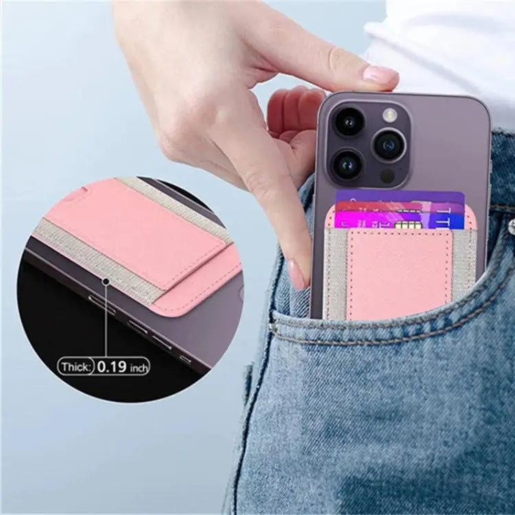 Mobile Phone MagSafe Wallet Elastic Retractable Card Holder - Apple Accessories