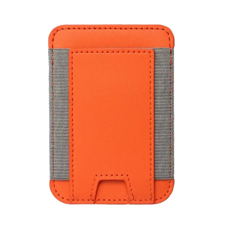 Mobile Phone MagSafe Wallet Elastic Retractable Card Holder - Orange - Apple Accessories