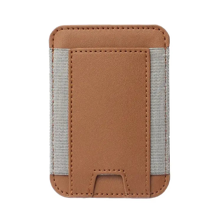 Mobile Phone MagSafe Wallet Elastic Retractable Card Holder - Saddle Brown - Apple Accessories