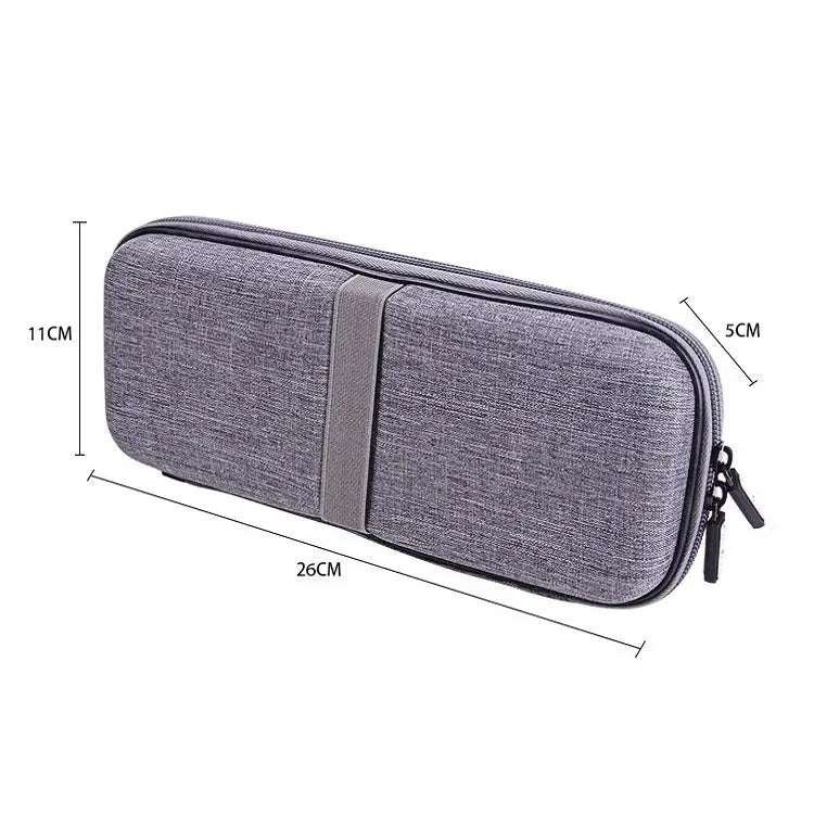 Mobile Phone Power Bank Data Cable EVA Storage Bag Gray Black